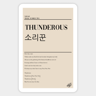 NOEASY- Thunderous Poster Sticker